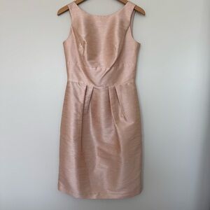 ALFRED SUNG Pearl Pink Back Bow Pleated Sheath Dress Size 6